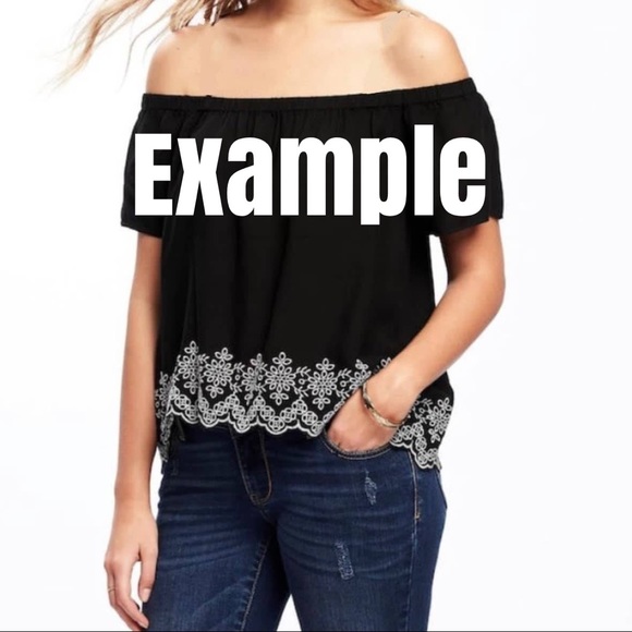 Old Navy Smocked Eyelet Off-Shoulder Top - Picture 6 of 7